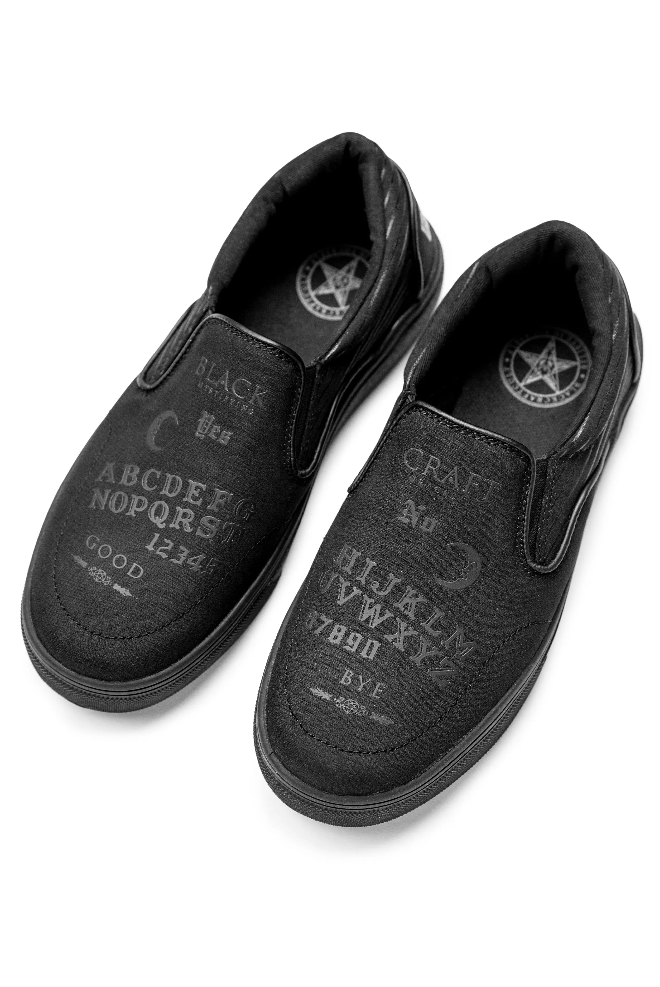 Ouija - Black on Black Slip On Sneaker