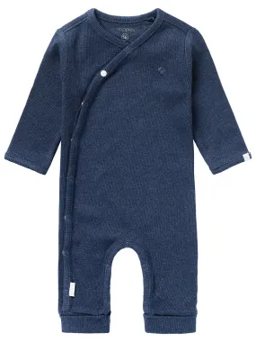 Premium Organic Ribbed Navy Sleepsuit