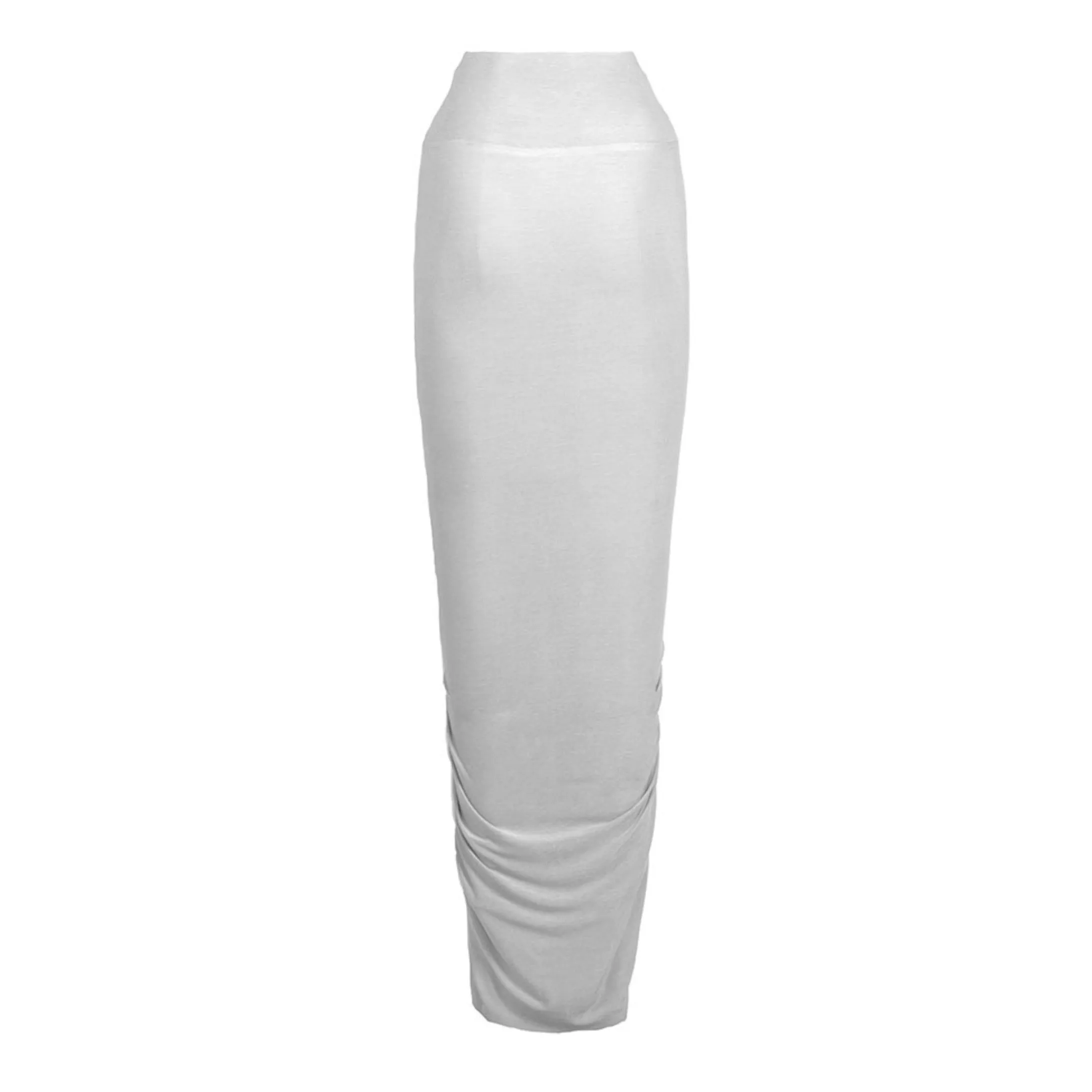 White Modal Soft Jersey Toggle Skirt