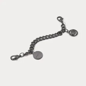 Wristlet Circle Heart Charm - Pewter/Pewter