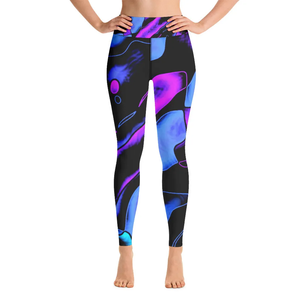 Yoga Leggings Dancing Blue